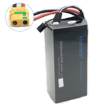 Herewin RC LiPo Battery 6S 22.2V 22000mAh 20C For RC Car Airplane Tank Drone Toy Models 6s RC Agriculture Drone Battery