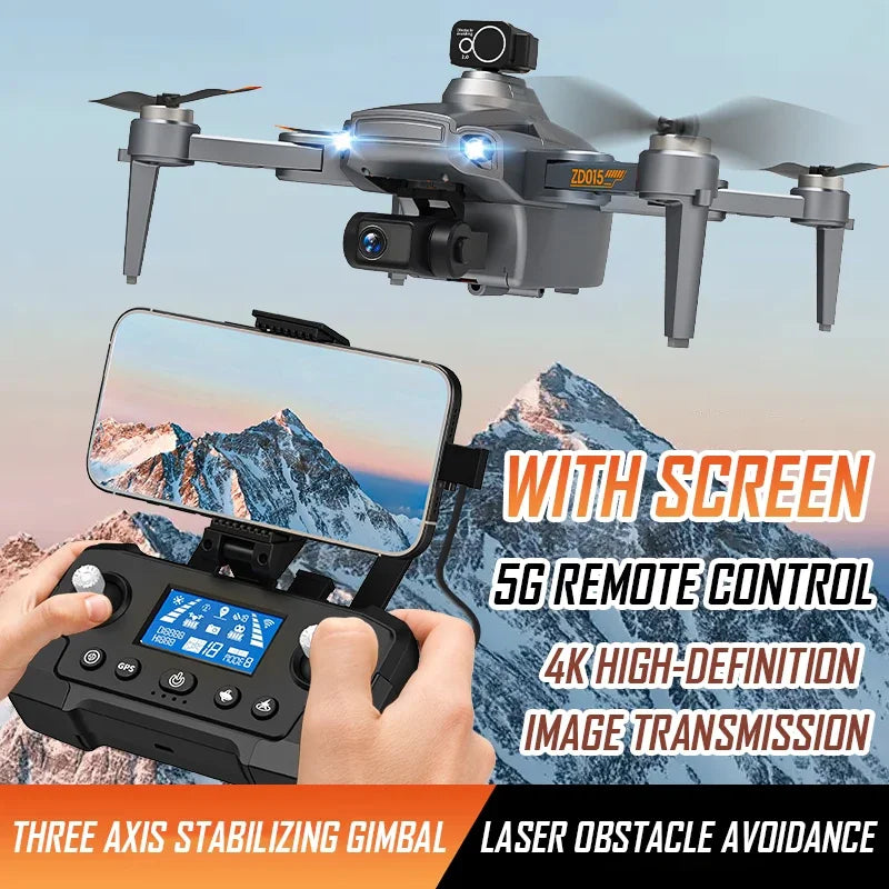 The ZD015 GPS Drone features high-quality video and photo capture with its 1080P HD camera, as well as 3km transmission distance, 360-degree obstacle avoidance, and 3-axis gimbal.