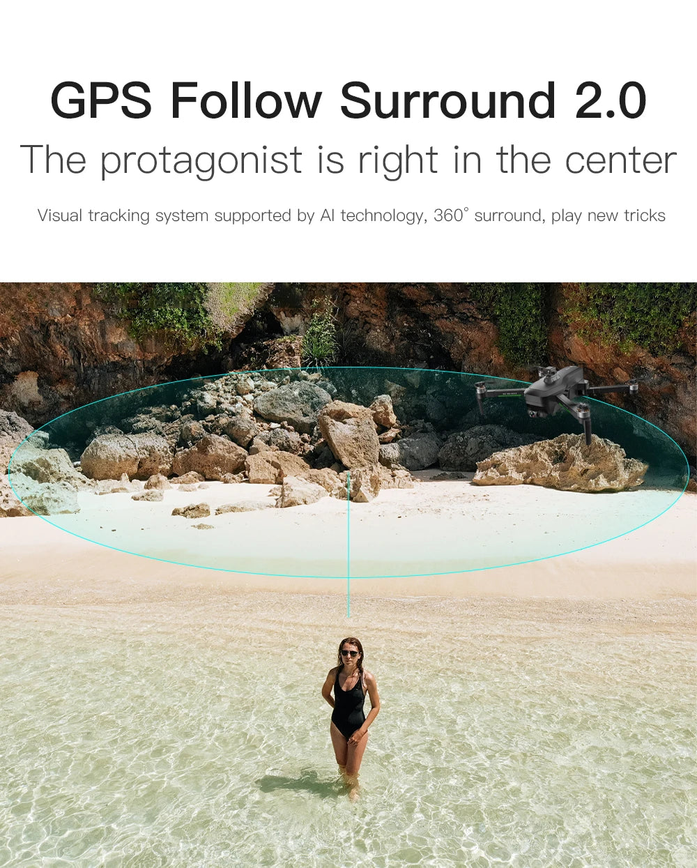 HGIYI SG906 MAX2 Drone - 5000mAH GPS 4K HD Professional Camera with 3-Axis Gimbal 360 Obstacle Avoidance 906 MAX Brushless Quadcopter Professional Camera Drone 89 HGIYI SG906 MAX2 Drone, GPS Follow Surround 2.0 The protagonist is right in the center Visual tracking system supported by Al technology