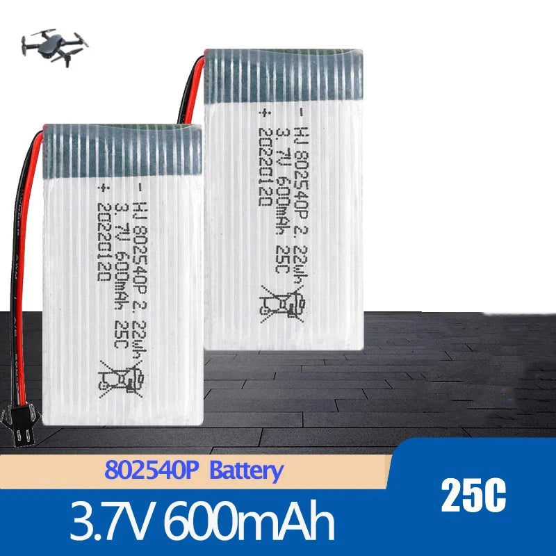 drone accessories 802540 battery, This 3.7V, 600mAh drone battery from YTBNA is suitable for model airplanes and drones, with a charging current of 0.5-1A and protective plate.