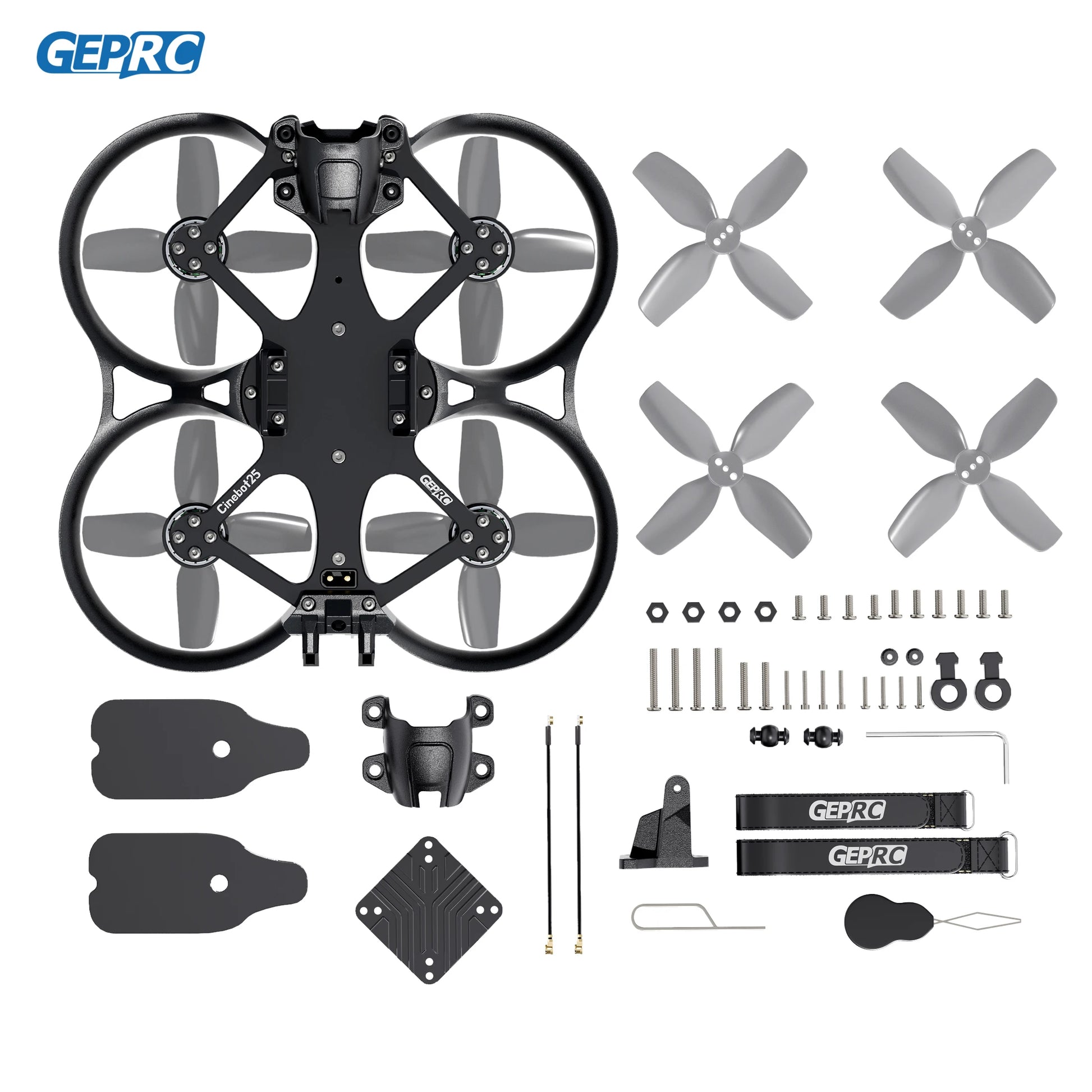 GEPRC Cinebot25 S WTFPV 2.5inch FPV Drone - G4 45A AIO FC ESC BLHeli 32Bit 45A RC 1505 4300KV Motor Racing Freestyle Quadcopter