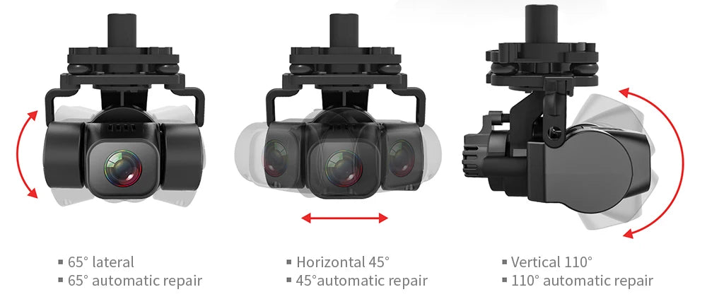 HGIYI SG906 MAX2  Drone, 65" lateral Horizontal 458 Vertical 1108 658 automatic repair 45*automatic