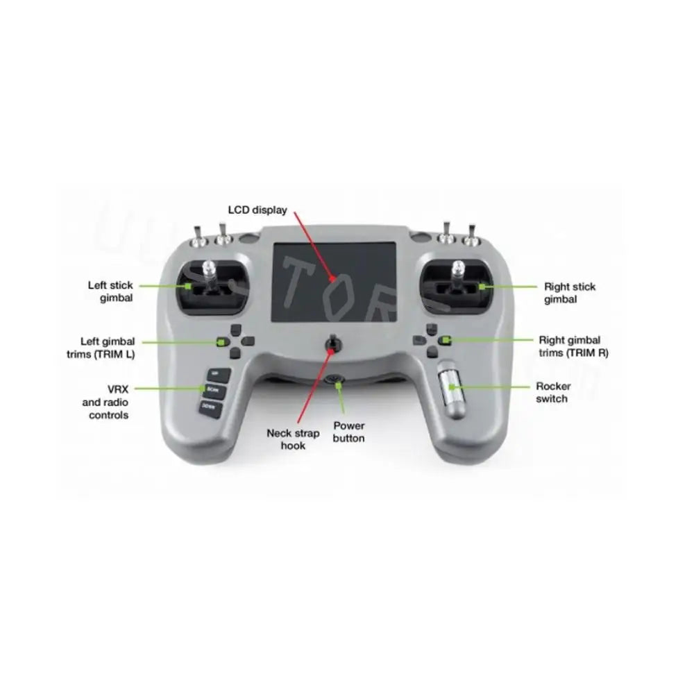 TeamBlackSheep TBS Tango FPV RC Radio Controller, LCD display VRX Rocker and radio 3 switch controls Pover Neck strap button hook .