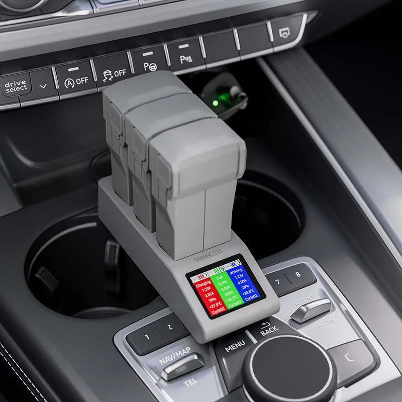 StartRC Charging Hub with Digital Display for DJI Mini 4 Pro/Mini 3 Pro/Mini 3 – 3‑Way PD Fast Charge, Sequential Battery Manager