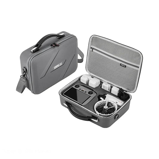 STARTRC Shoulder Bag for DJI Flip Drone, PU Portable Storage Case for Fly More Combo, Fits RC2/RC‑N3 Remote, Gray