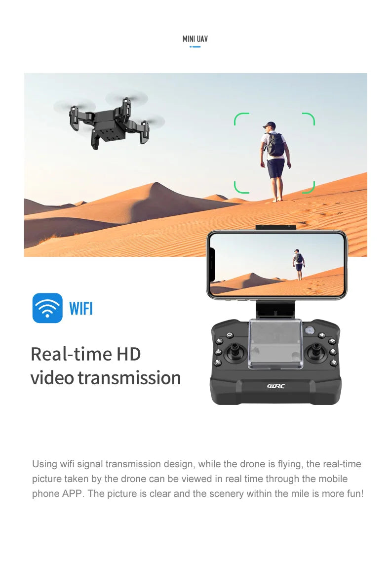 V2 Mini Drone, uav wifl real-time hd