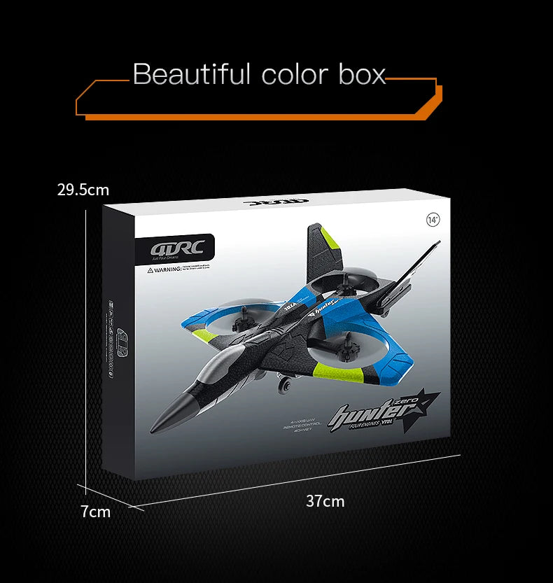 V27 RC Airplane, Beautiful color box 29.Scm @LRC Awrning;==