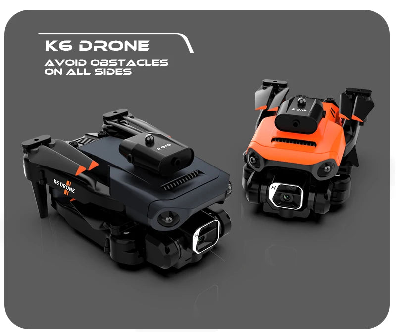 NEW K6 Drone Professional 4K HD Camera Mini Drone Optical Flow Localization Three Sided Obstacle Avoidance Quadcopter Toy Gift 26 NEW K6 Drone, k6 drone avoid obstacles on all sides