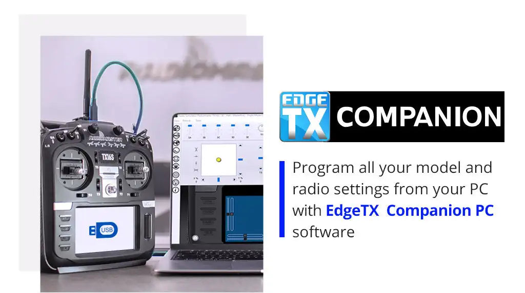 EdgeTX Companion PC software allows you to program all your model and radio settings from