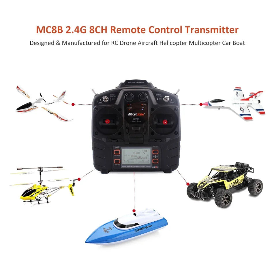 MC8B 2.46 8CH Remote Control Transmitter Designed & Manu