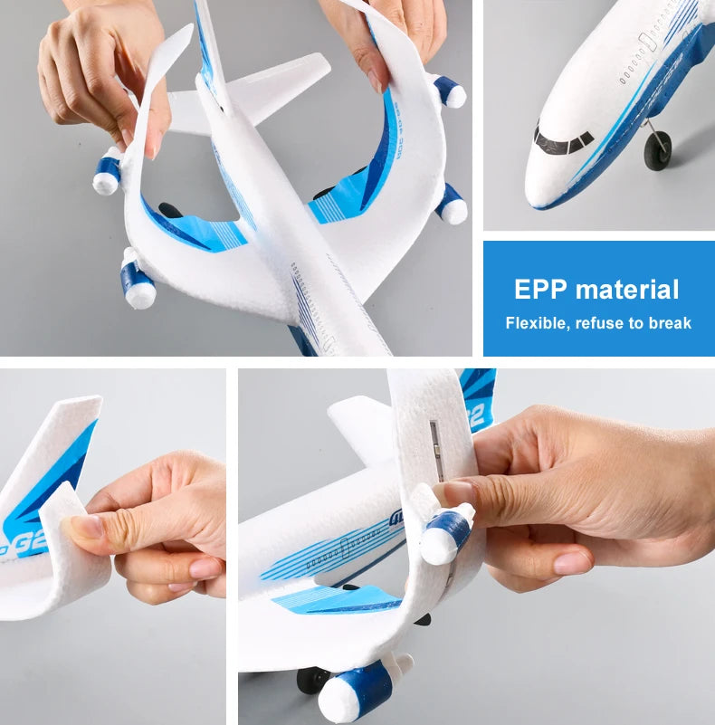 G2 RC airliner Glider - 2 Channel Remote Control Aircraft Hand Throwing Radio Control Plane Foam Resistant Outdoor Airplane Toys 18 G2 RC airliner Glider, EPP material Flexible, refuse to break