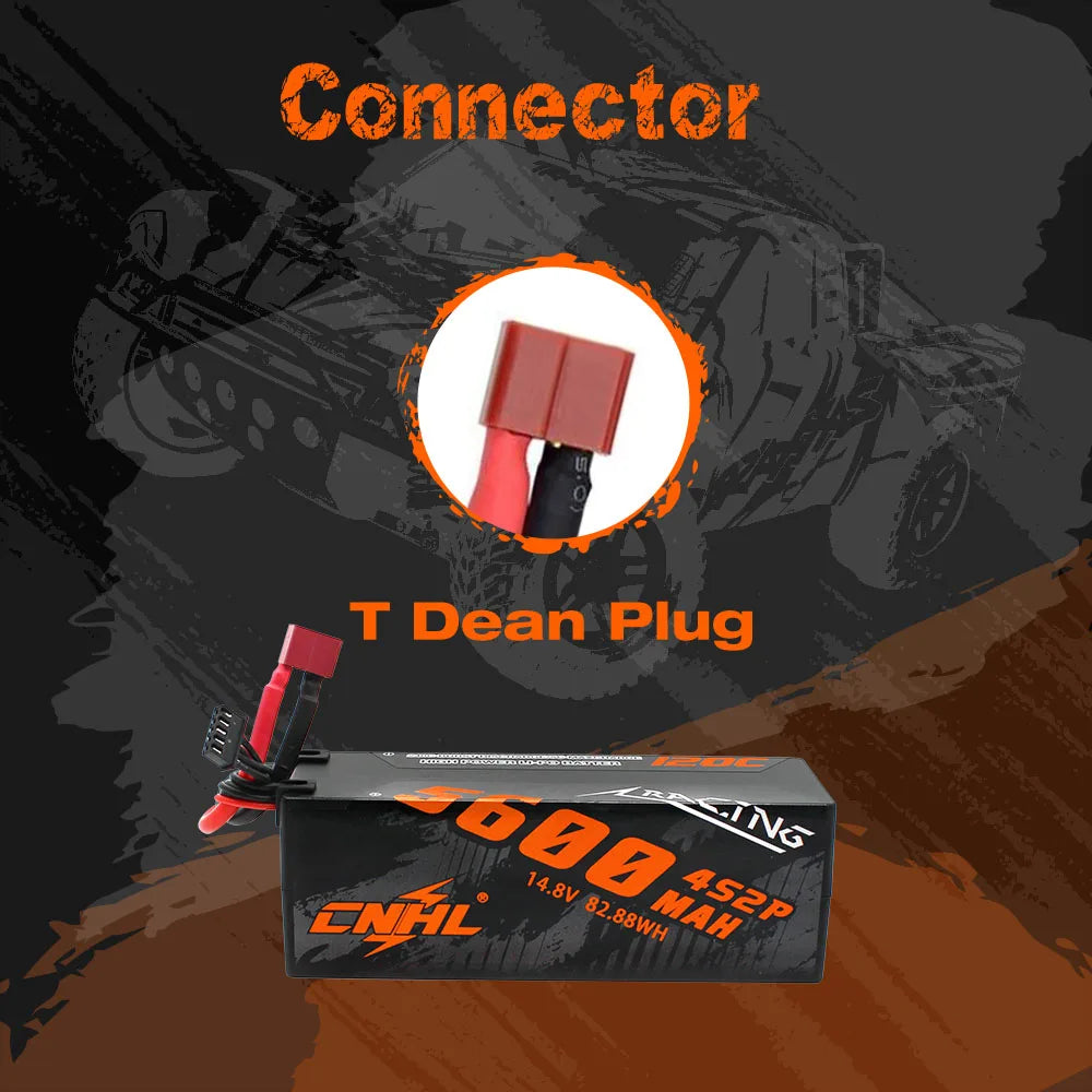 CNHL 14.8V 5600mAh Lipo 4S Battery for FPV Drone. Connector T Dean Plug 000. ZNG As2P 14.8v ENL"