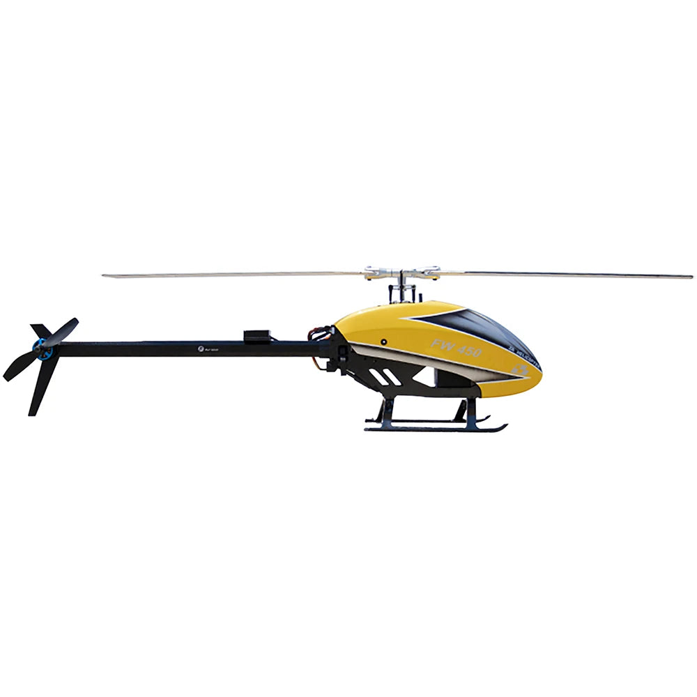 Fly Wing FW450L V2.5 RC Helicopters, the helicopter can invert-hover by one key,and cooperate with the rescue function 