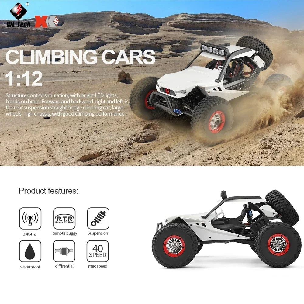 WLTOYS 12402 104311 12429 1:12 Rock Crawler RC Gari 50km/H 4WD Umeme kasi ya kasi gari mbali-barabara Drift kudhibiti watoto toy toy