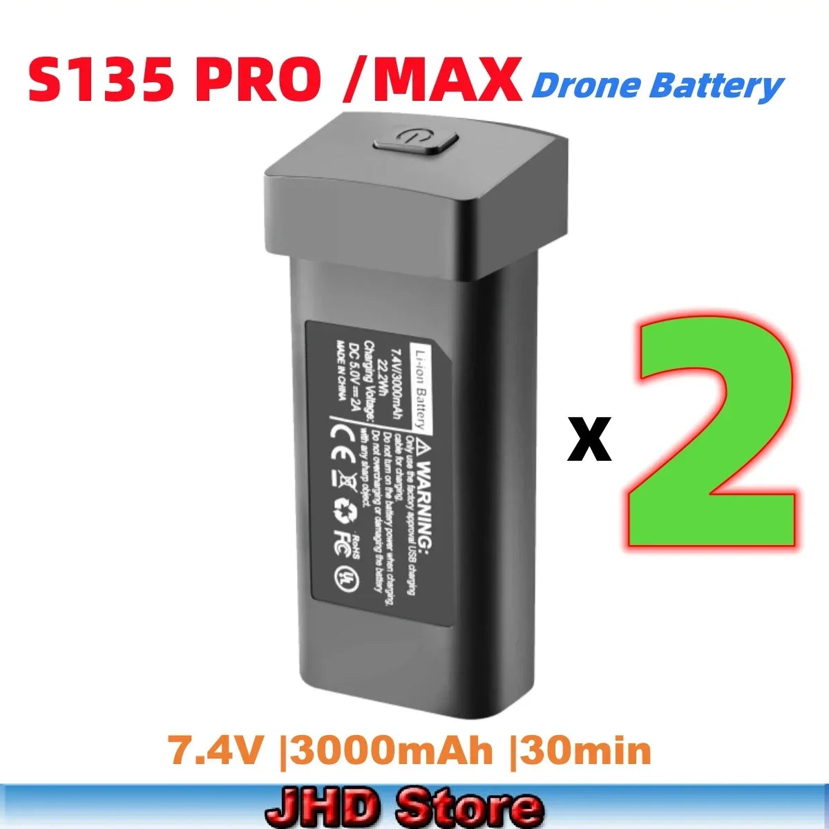 JHD S135 PRO / Max Drone Battery 7.4V 3000mAh