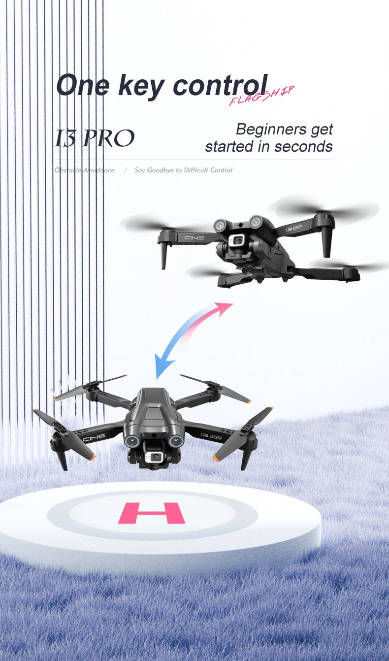 XYRC New i3 Pro Drone - 4K HD Dual ESC Camera Optical Flow Positioning Obstacle Avoidance Foldable Quadcopter RC Dron Toys Gifts 42 XYRC New i3 Pro Drone, one key controlke flac i5 [pro beginners started in