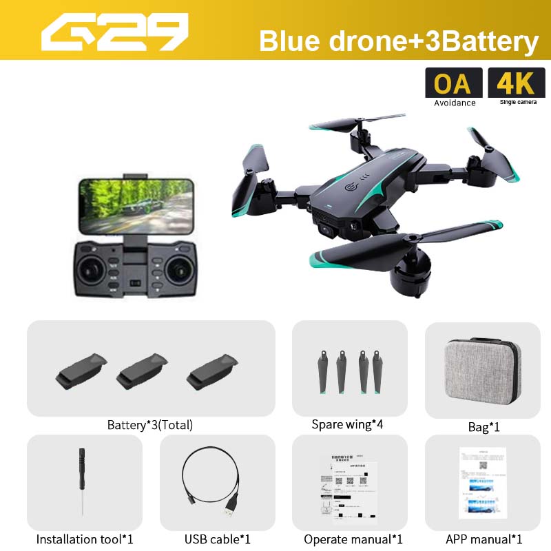 G29 Drone, OA 4K Avoidance Slrale canera 7 Battery