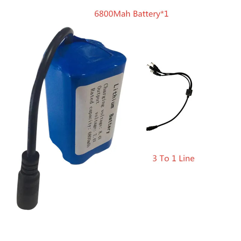 7.4V 13600Mah 6800Mah Battery, battery for t188 h18 C18 Bait Boat Battery Style7 :