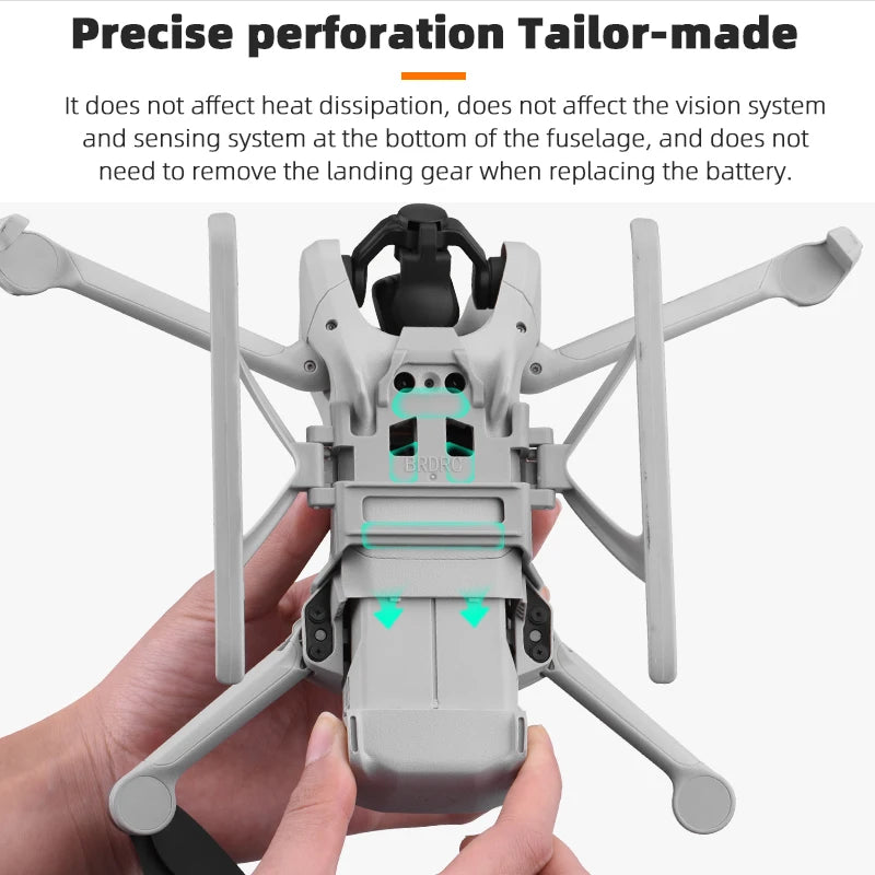 Foldable Landing Gear for DJI Mini 3/MINI 3 PRO, Precise perforation Tailor-made Does not affect heat dissip