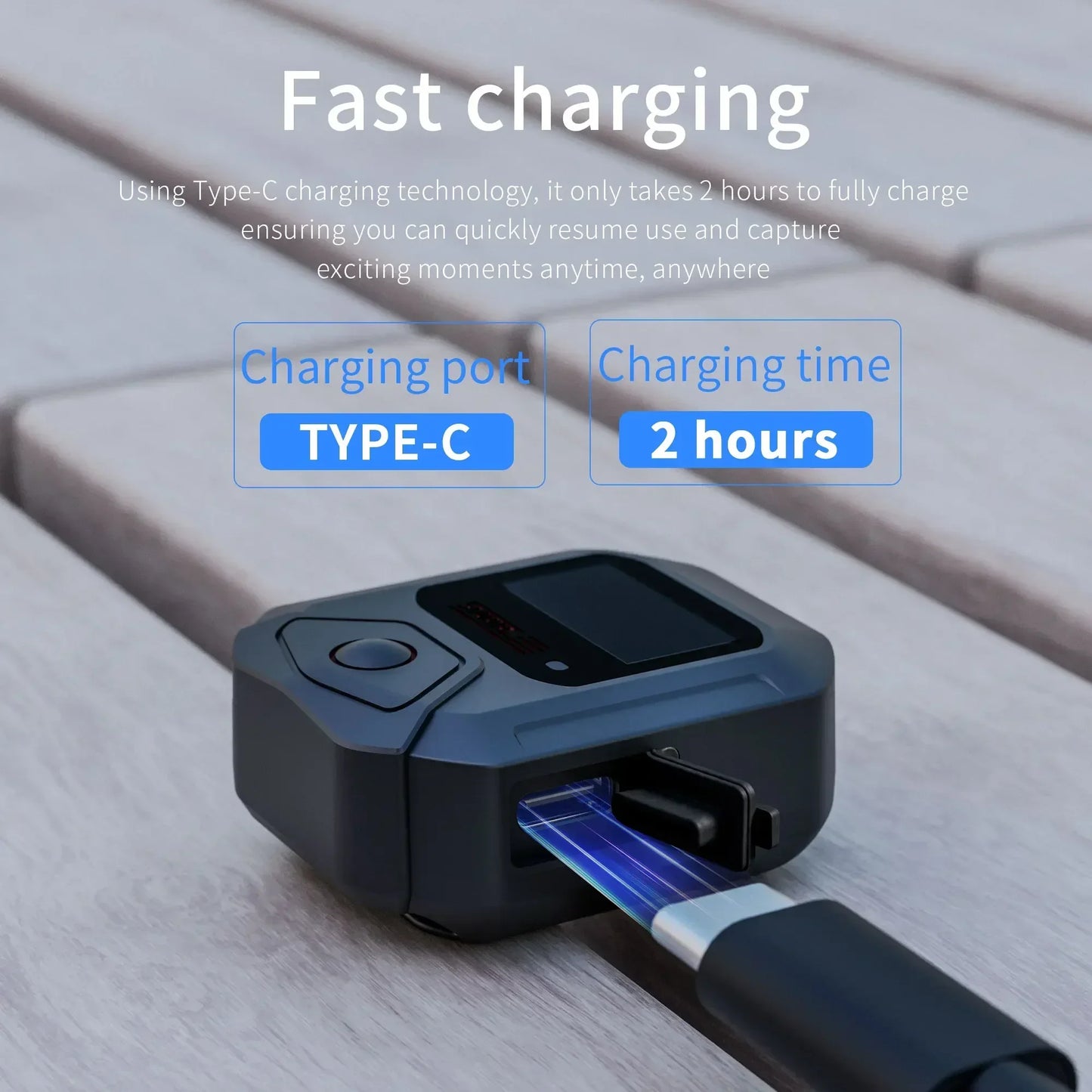 STARTRC GPS Bluetooth Wireless Remote Controller, Fast charging via Type-C, full charge in 2 hours, ready for anytime use.