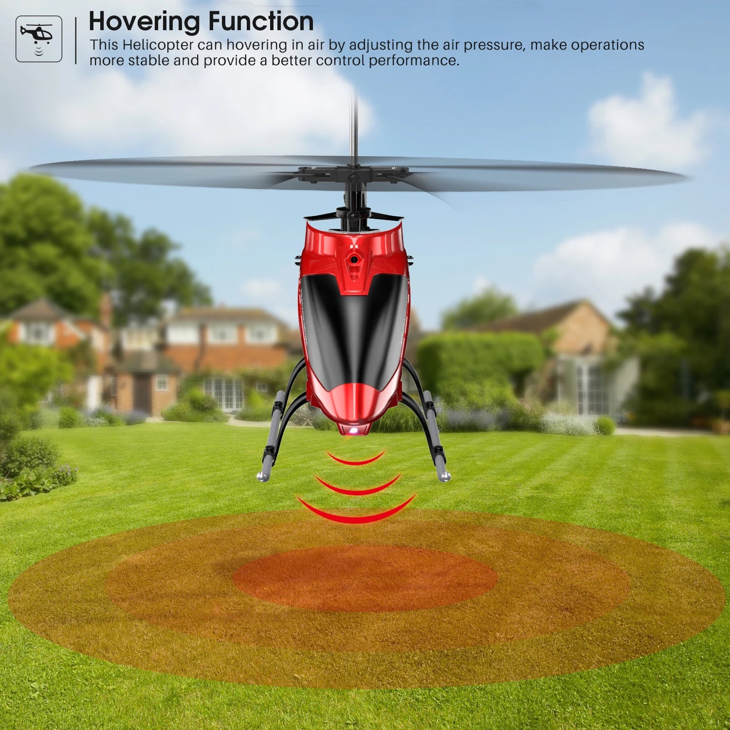 SYMA RC Helicopter, Hovering Function This Helicopter can hover in air by adjusting the air pressure 
