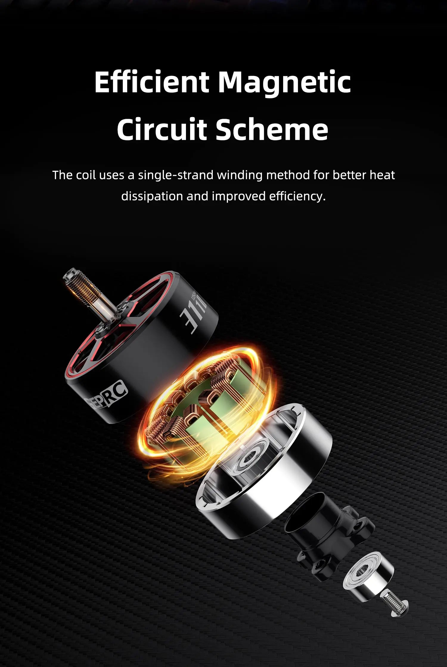 GEPRC SPEEDX2 3110 900KV/1250KV Motor - Suitable 8-10 Inch Long Range FPV Racing Brushless Motor RC Drone Quadcopter Spare Parts 12 GEPRC SPEEDX2 3110 900KV/1250KV Motor, the coil uses a single-strand winding method for better heat dissipation