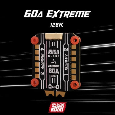 RUSHFPV RUSH BLADE V2 Stack. Rush Blade V2 Stack: F722 flight controller. 60A ESC. and 4-in-1 mode for FPV drone enthusiasts.