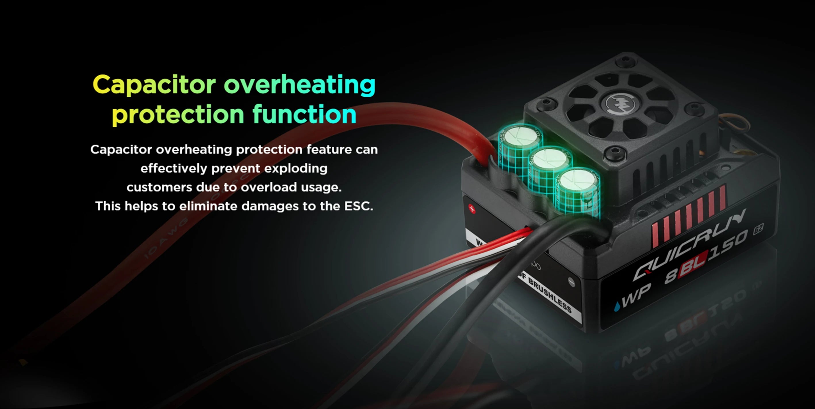 Capacitor overheating protection function can effectively prevent exploding customers due to
