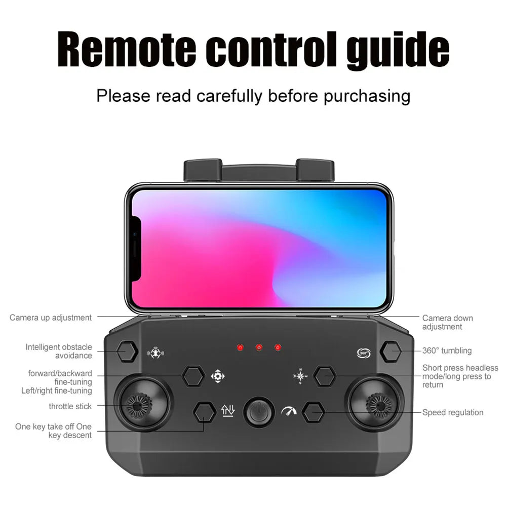 LS-XT9 Drone, remote control guide please read carefully before purchasing camera up adjustment camera down adjustment