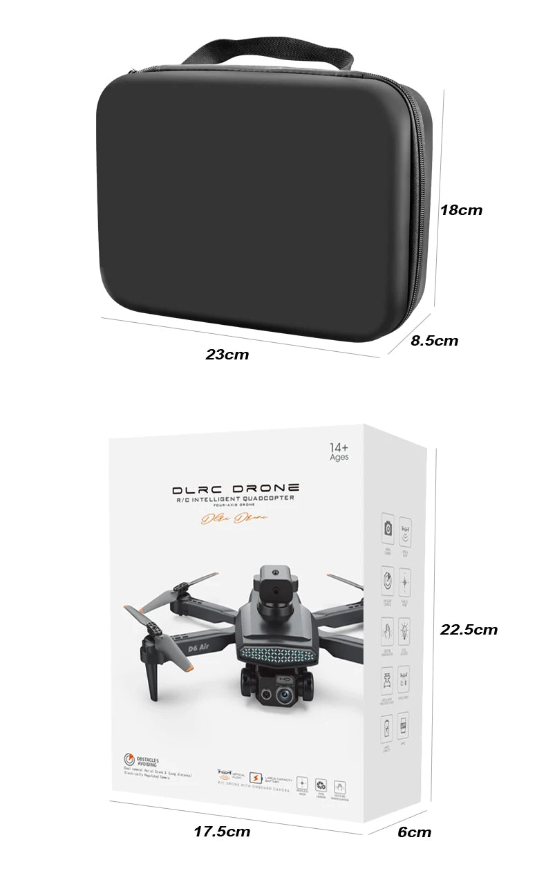 D6 Drone - 8K Professional Dual Camera, d6 drone, 18cm 8.scm 23cm 14+ ages