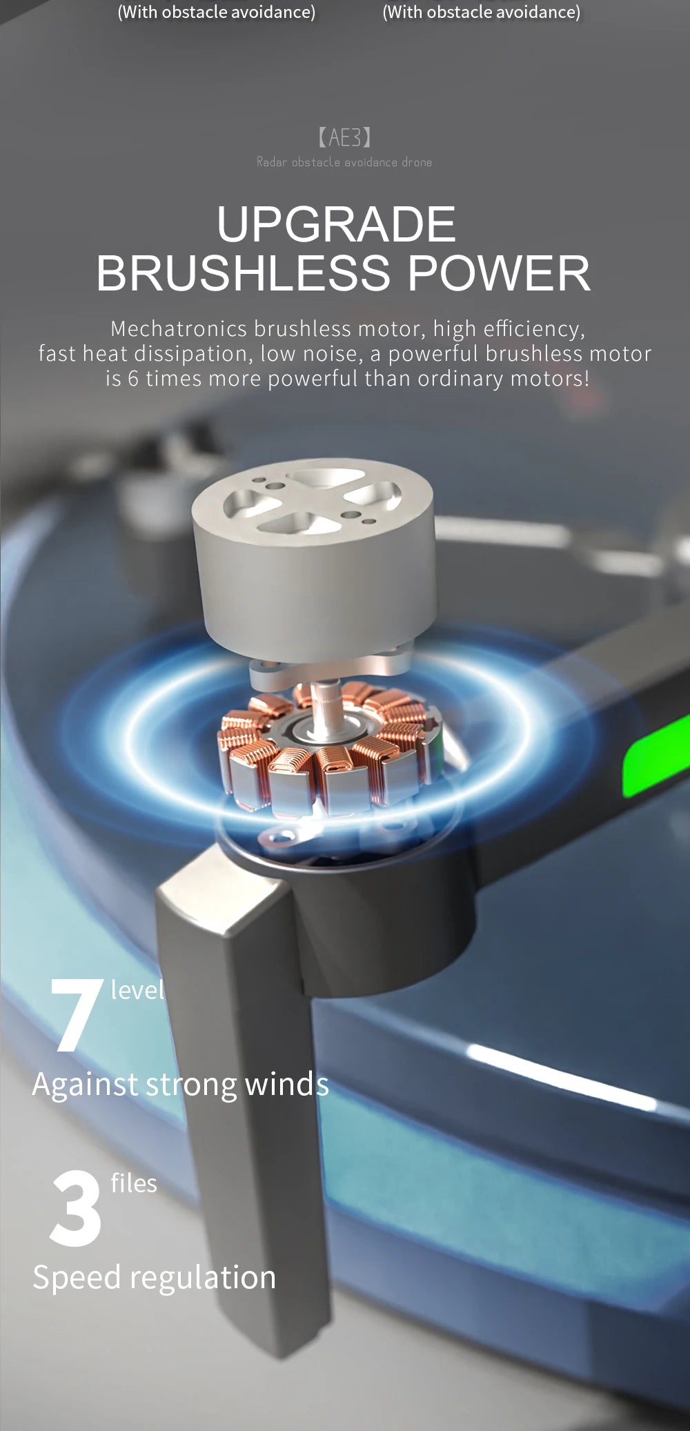 AE3 / AE3 PRO Max GPS Drone, a powerful brushless motor is 6 times more powerful than ordinary motor