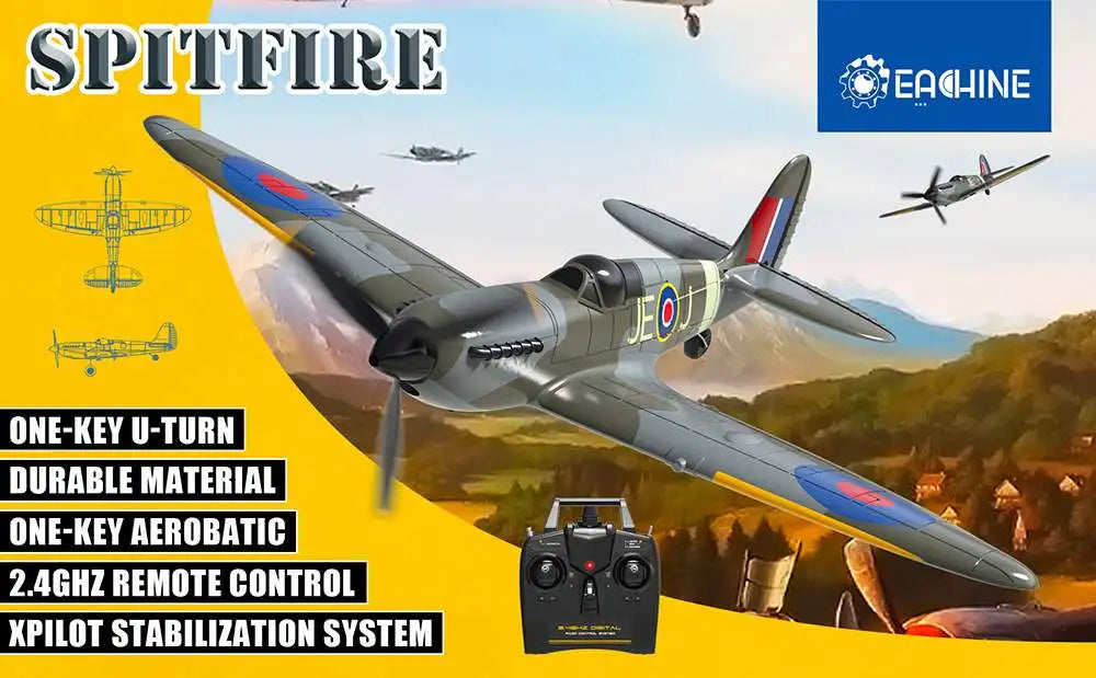 Eachine Spitfire RC Airplane, SPITTIRE 'EATHINE ONE-KEY U-TURN D