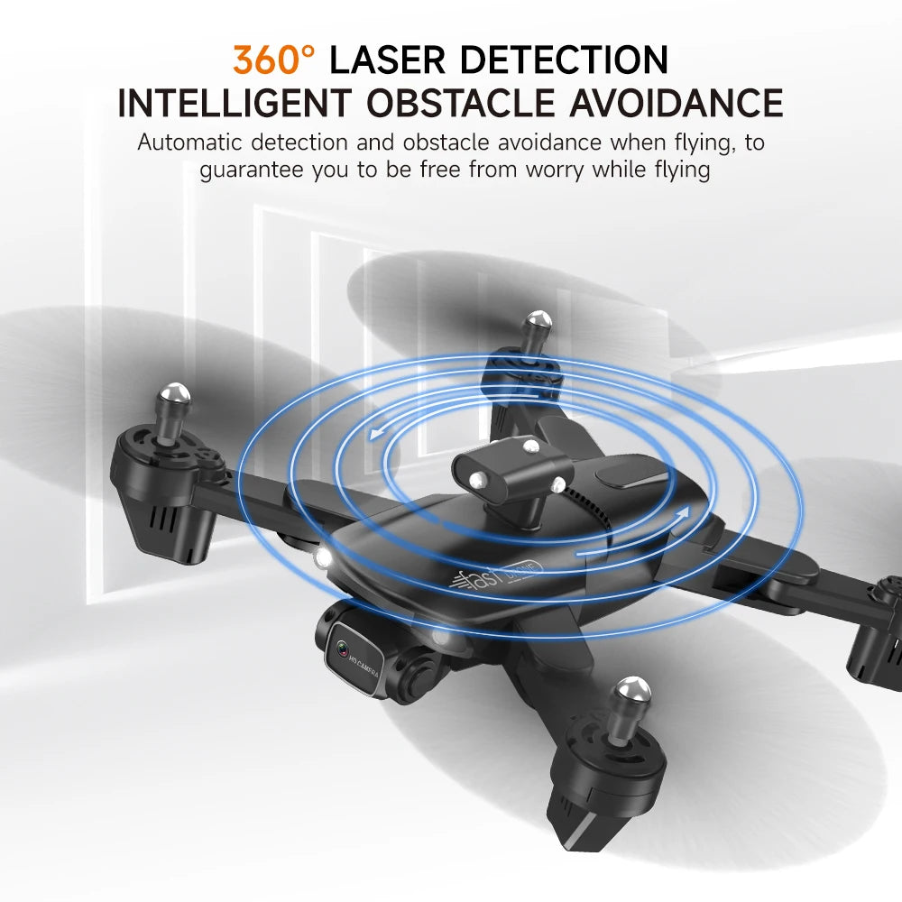 QJ F184 Drone - 4K Dual Camera WiFi FPV One Button Obstacle Avoidance Smart Follow 360° Quadcopter RC Helicopter Toy Gifts 15 QJ F184 Drone, locnsan 3600 laser detection intelligent obstacle avoidance .