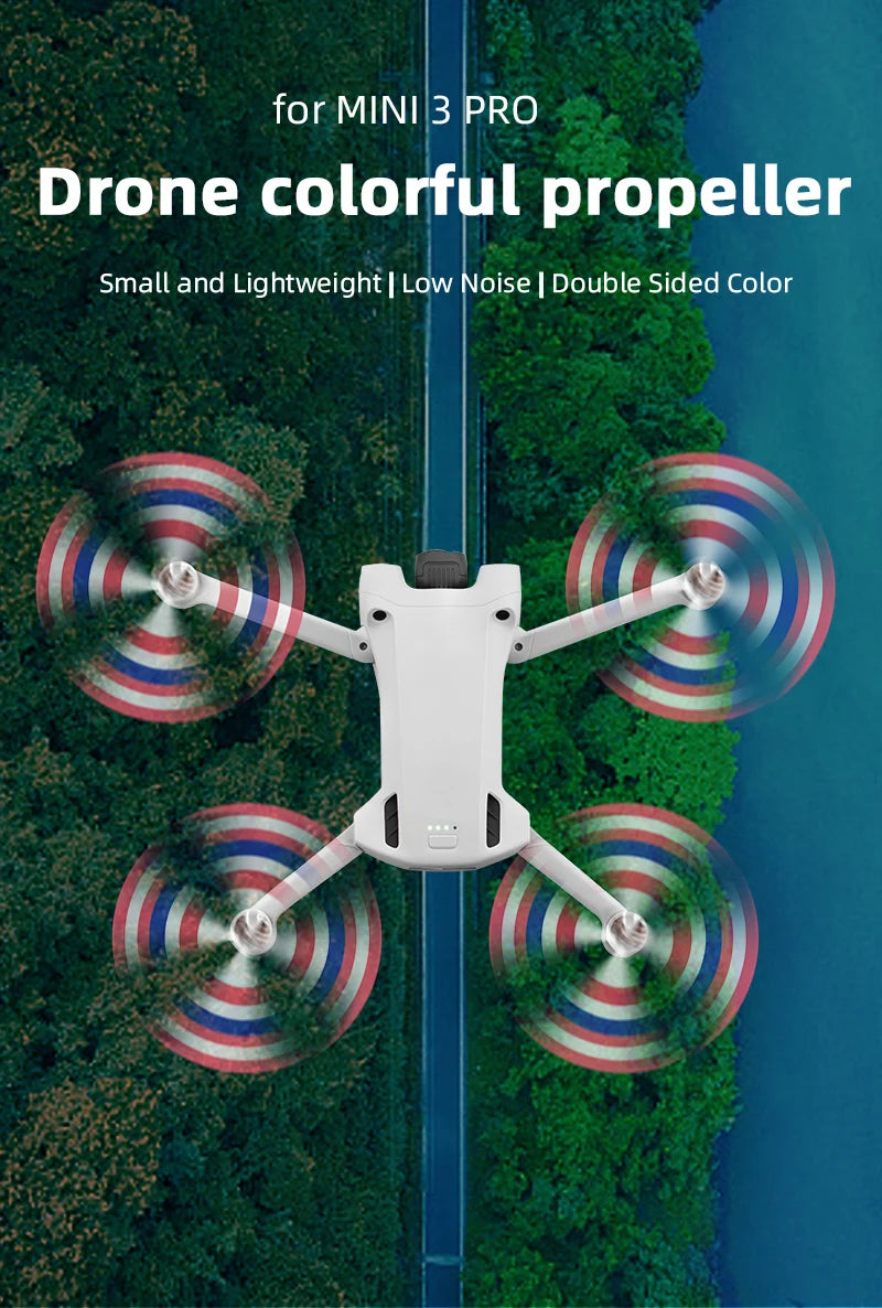 16PCS Replacement Propeller for DJI Mini 3 PRO Drone 6030Light Weight Props Blade Wing Fans Accessories Spare Parts Screw Kits 24 16PCS Replacement Propeller, MINI 3 PRO Drone colorful propeller Small and Lightweight | Low Noise | Double Sided