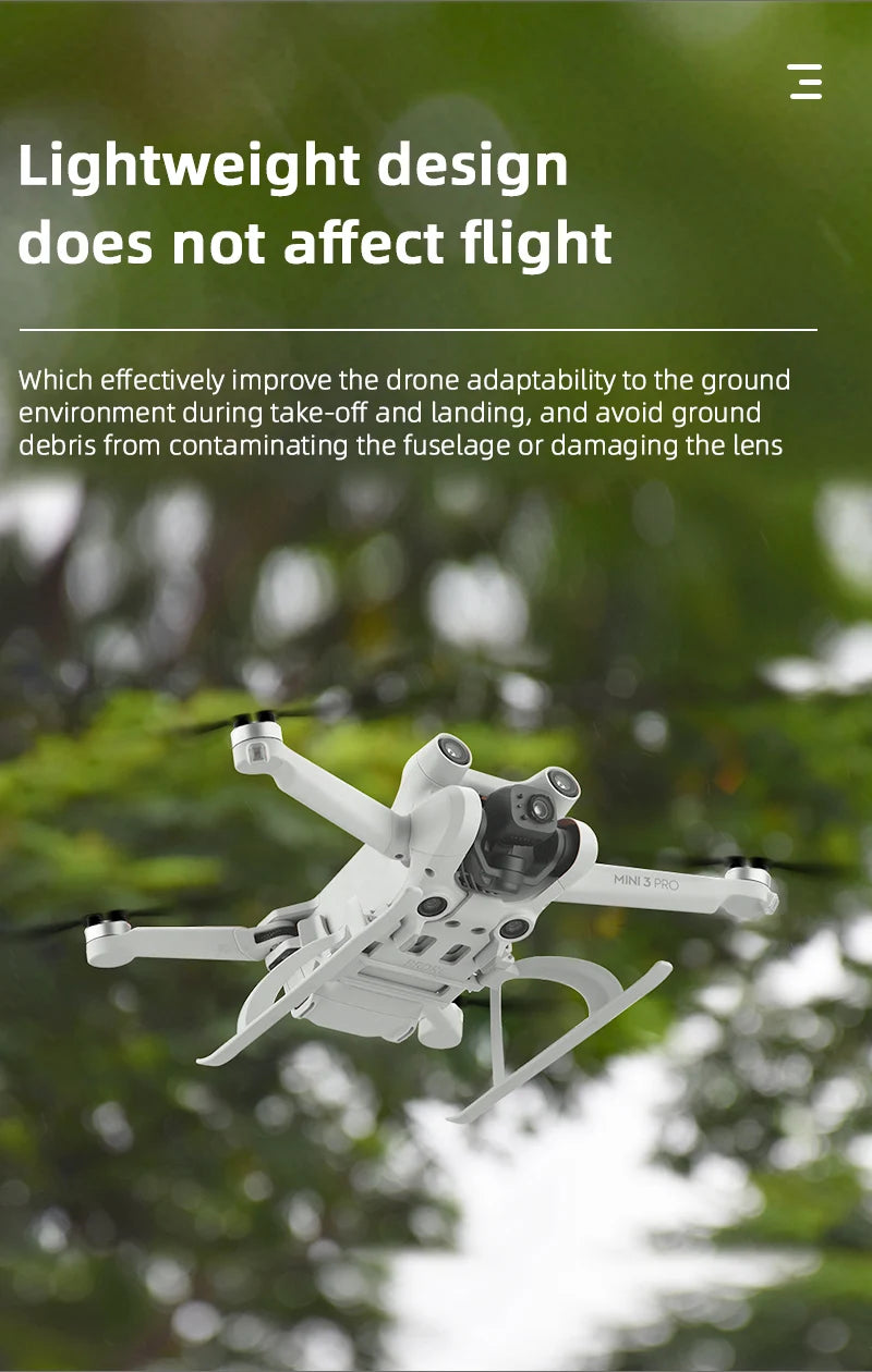 Drone Foldable Landing Gear for DJI Mavic Mini 1 2 SE Quick Release Height Extender Leg for DJI MINI 3 PRO Protector Accessories 51 Foldable Landing Gear for DJI Ma