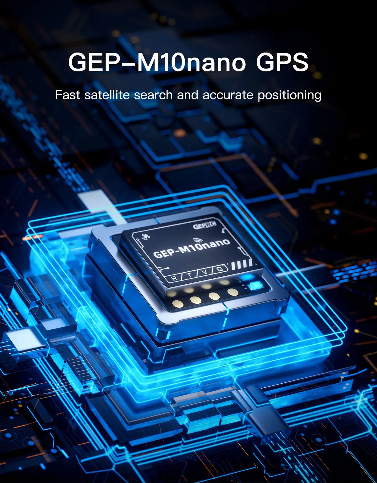 GEPRC Tern-LR40 Analog Long Range FPV, GepeG Gep-Mionano GPS Fast satellite search and accurate positioning Ge