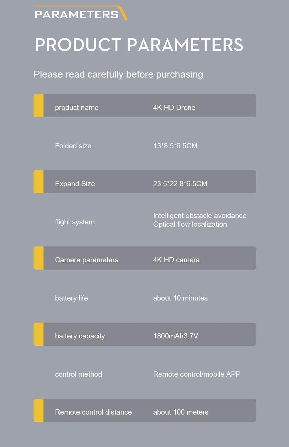 LSRC XT2 Drone, parameters product parameters please read carefully before purchasing product name 4k h