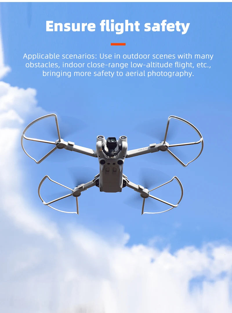 Propeller Guard for DJI Mini 3 Pro Drone - Propellers Protector Props Cover Wing Fan Bumper Cage Protective Ring Drone Accessories 43 Propeller Guard for DJI Mini 3 Pro Drone, Ensure flight safety Applicable scenarios: Use in outdoor scenes with many obstacles; indoor close