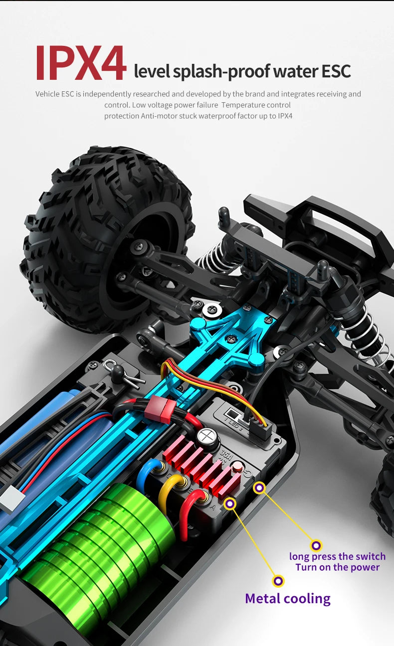 Rc Car, IPX4 level splash-proofwater ESC Vehicle ESC is independently researched and developed by