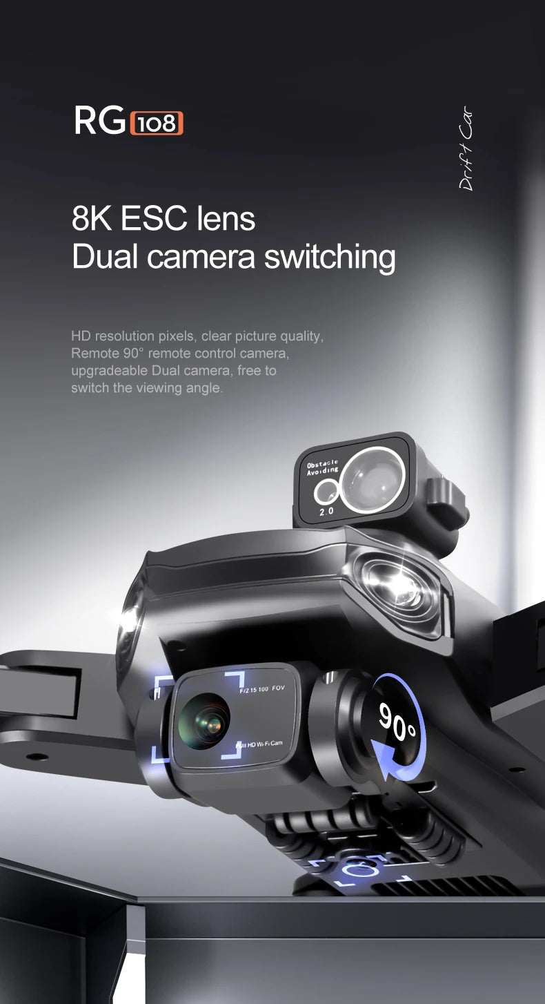 RG108 MAX Drone - 2023 NEW Professional 8K HD Dual Camera FPV 3Km GPS Aerial Photography Brushless Motor Foldable Quadcopter Toys Professional Camera Drone 32 RG108 MAX Drone, Fiz 15 IOU fov #oMficam Obbtddid dung