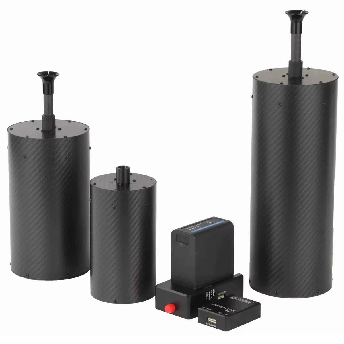 FPV Drone Optical Fiber Image Data Transmission System – OpticalLink SKY/GBD Ground Receiver, Airborne Fiber 0–20km