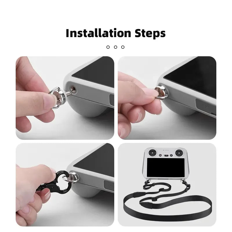 Silicone Case Cover for DJI Mini 4 Pro RC 2 Remote Controller - PU Adjustable Lanyard for DJI Mini 4 Pro Neck Strap Accessories 32 when taking aerial photography, release your hands to effectively and safely protect the remote control .