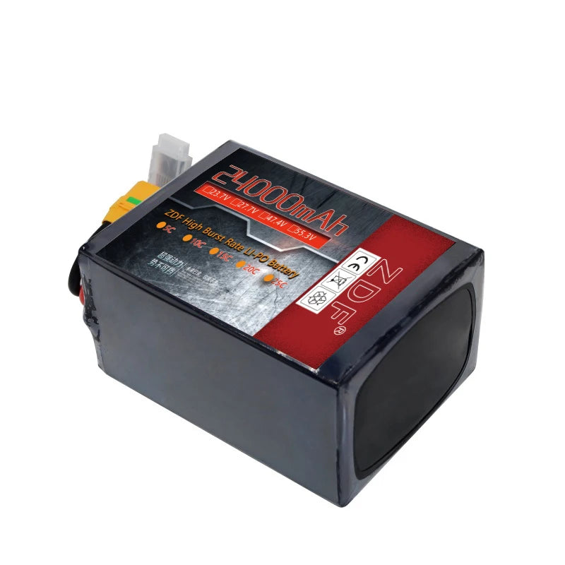 ZDF High Capacity 6S 7S 12S 14S 22S 23.7V 27.7V 47.4V 55.3V 18000mah 20000mah 24000mah solid state high density battery pack for UAV Agriculture Drone Battery 11 leave us message and tell us what plug you want .