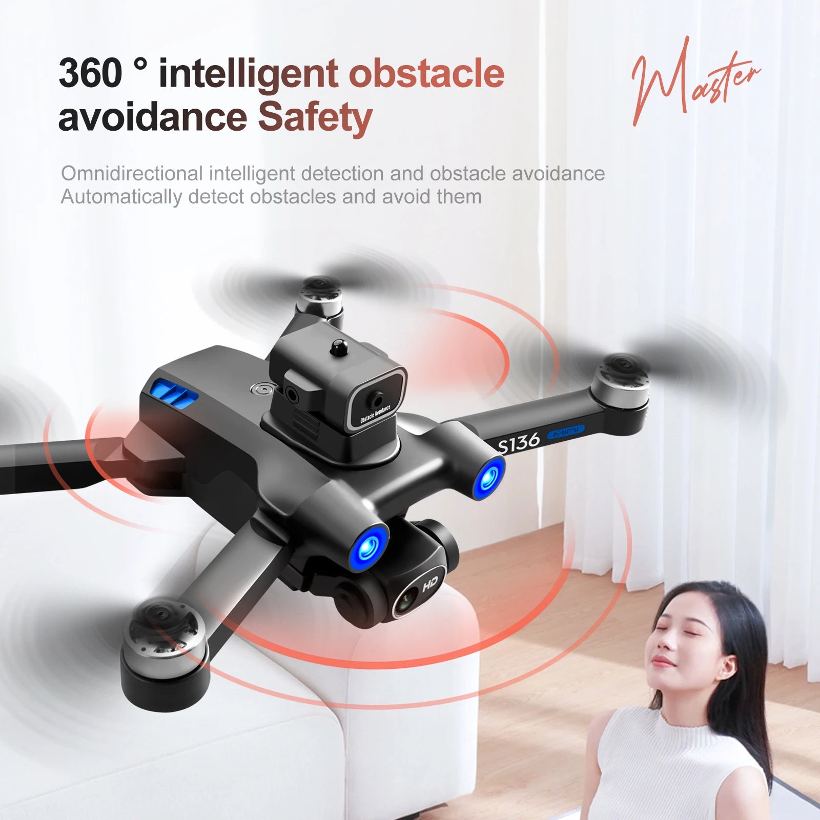 S136 GPS Drone, 360 intelligent obstacle Msdi avoidance Safety Omnidirectional intelligent detection and obstacle avoidance Automatic