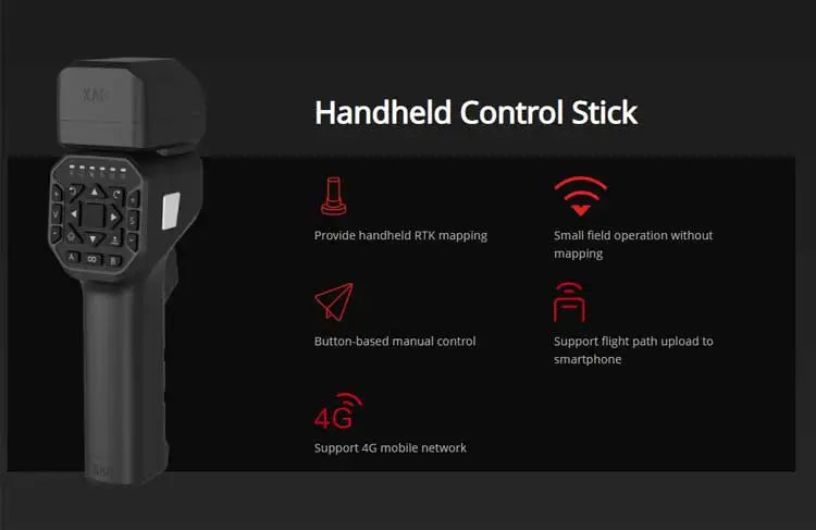 XAG P100 40L Agricultural Drone - Smart Core Powered by AI with Precision and High Efficiency agricultural irrigation drone 22 XAG P100 40L Agricultural Drone, M Handheld Control Stick Provide handheld RTK mapping Small field operation without mapping Button-based