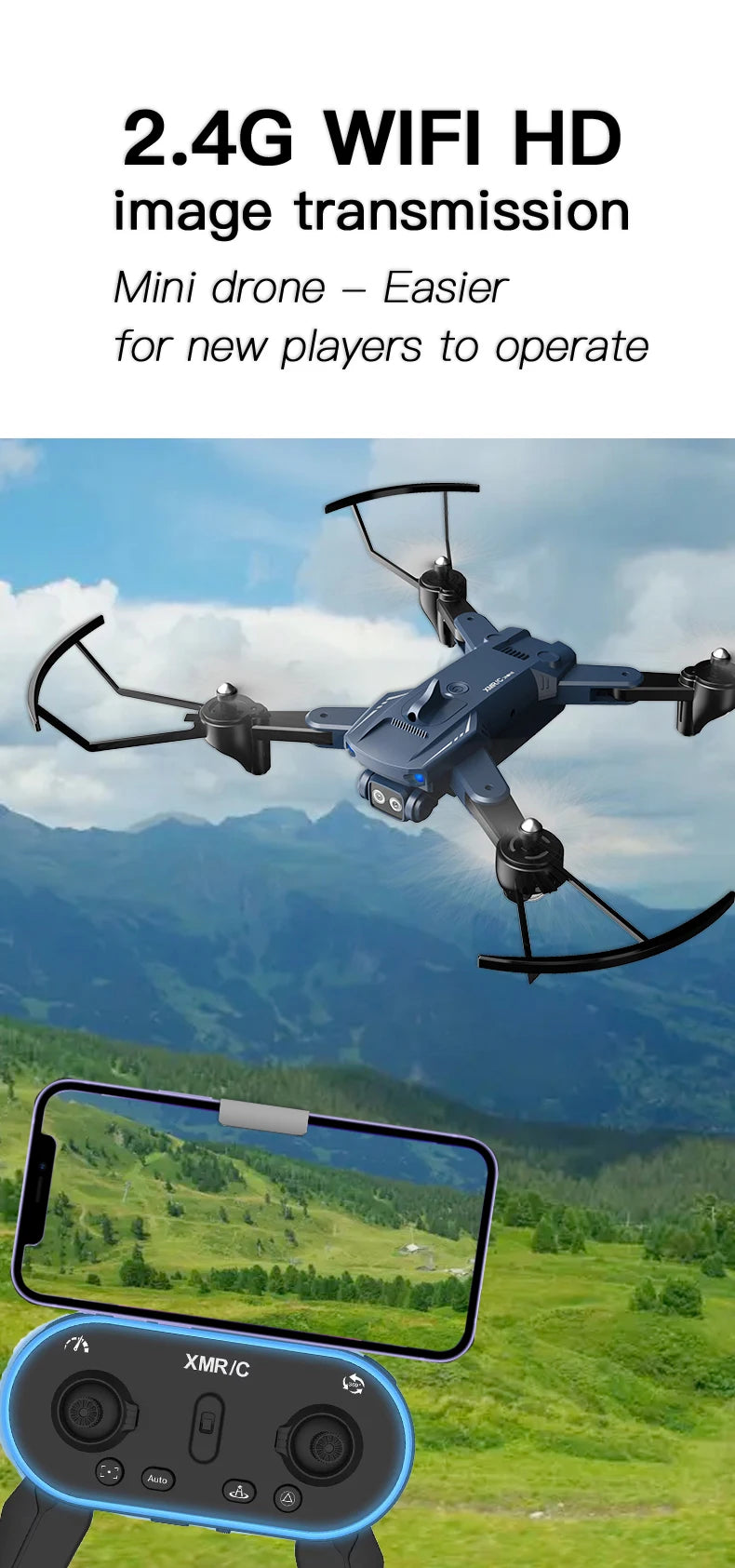 M6 Drone - 2024 new mini drone 4k profesional drones with camera hd 4k intelligent Obstacle Avoidance Drone remote control helicopter 19 M6 Drone, 2.4g wifi hd image transmission mini drone easier for new