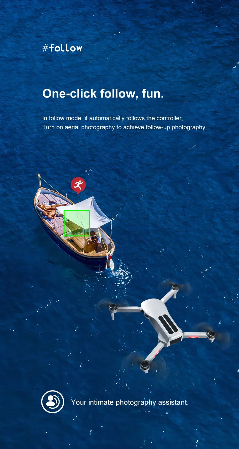 2023 New LU3 Max GPS Drone - 8K HD Dual Camera 5G Wifi FPV Optical Flow Brushless Motor Folding Quadcopter RC Distance 800M Gift Toys Professional Camera Drone 30 2023 New LU3 Max GPS Drone, #follow One-click follow; fun: In follow mode, it