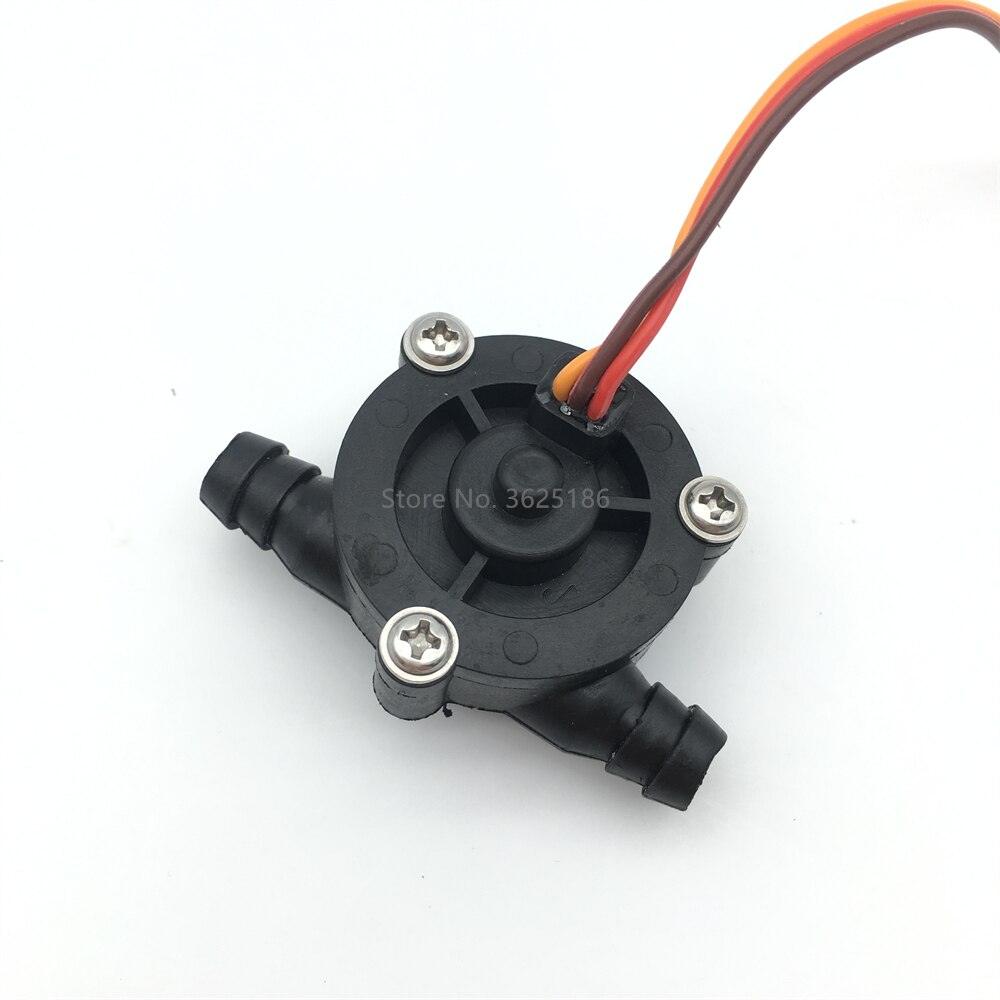 1pc 0.2-6L/min Water Flow Sensor - 8mm Pipe Interface Black Turbine Flowmeter Liquid Measuring Device for RC Plant UAV Accessories - RCDrone