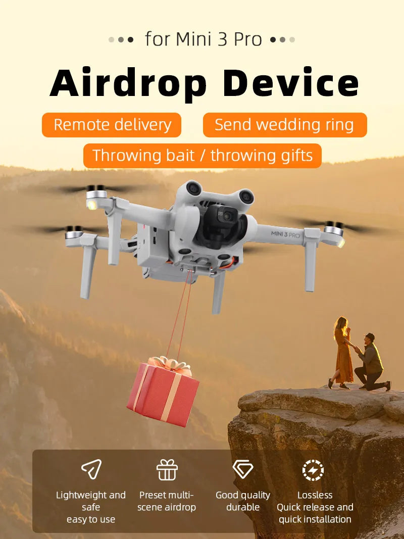 Mini 3 Pro Airdrop Device Remote delivery Send wedding ring Throwing bait throwing MINI3 PRO