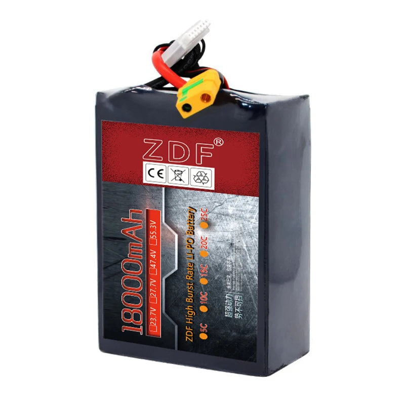 ZDF High Capacity 6S 7S 12S 14S 22S 23.7V 27.7V 47.4V 55.3V 18000mah 20000mah 24000mah solid state high density battery pack for UAV Agriculture Drone Battery 7 leave us message and tell us what plug you want .